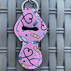 Nurse Print Chapstick Keychain